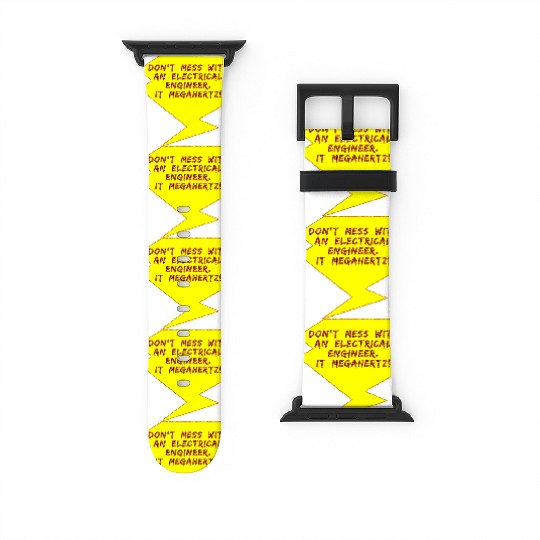 Lightning Bolt Electrical Engineer girl Watch Bands For Apple Watch