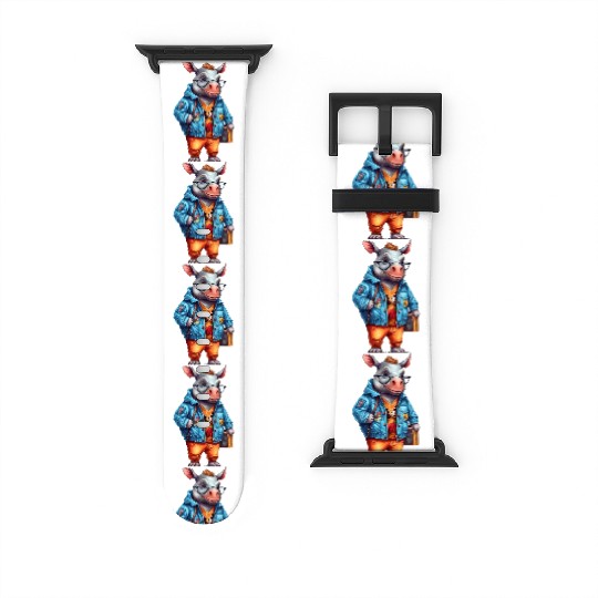 Cute Rhinoceros Cartoon Watch Bands For Apple Watch