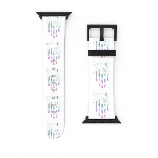 Cosmic Skull Usa Flag Watch Bands For Apple Watch
