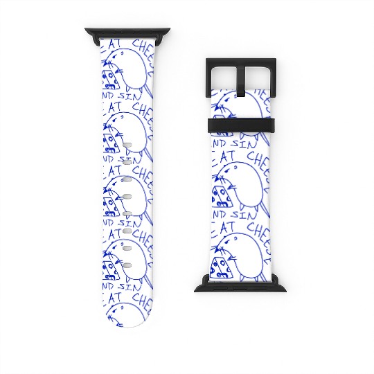 Eat cheese and sin Watch Bands For Apple Watch