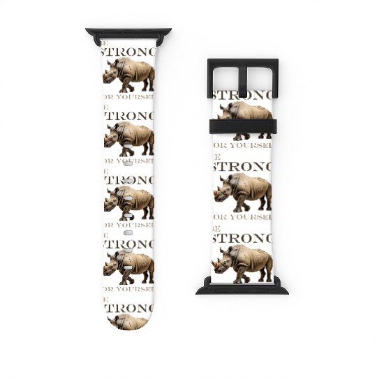 rhinoceros side view Watch Bands For Apple Watch