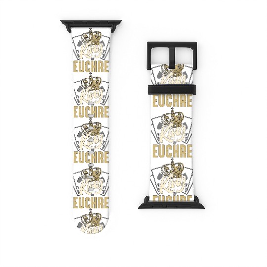 Euchre King Of Euchre Board Game Playing Cards Watch Bands For Apple Watch