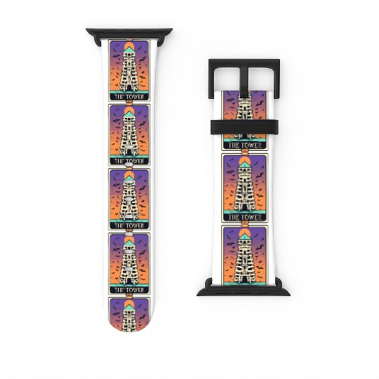 The Tower Tarot Skeleton Halloween Style Watch Bands For Apple Watch