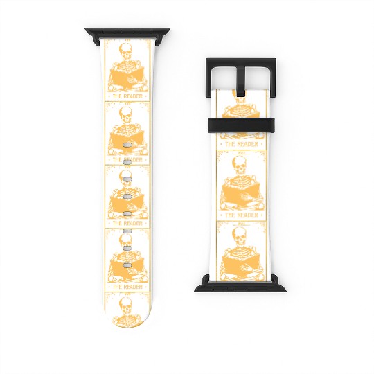 The Reader Tarot Card Bookish Skeleton Skull Hallo Watch Bands For Apple Watch