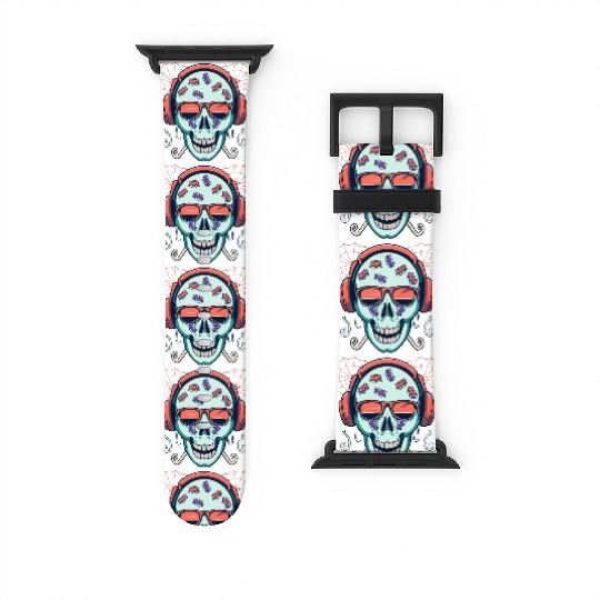 Skull Candy Halloween For Music Watch Bands For Apple Watch