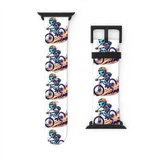 MTB alien race on moountain bike Watch Bands For Apple Watch