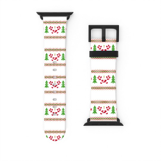Candy canes pattern for Christmas Watch Bands For Apple Watch