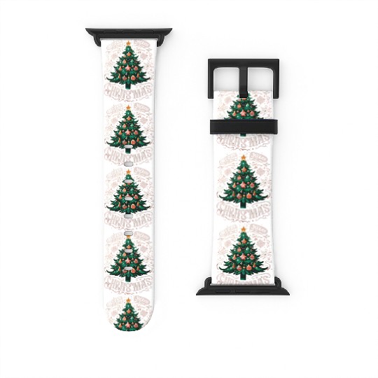 merry christmas tree Watch Bands For Apple Watch