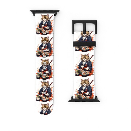 Cat Samurai Sushi Watch Bands For Apple Watch
