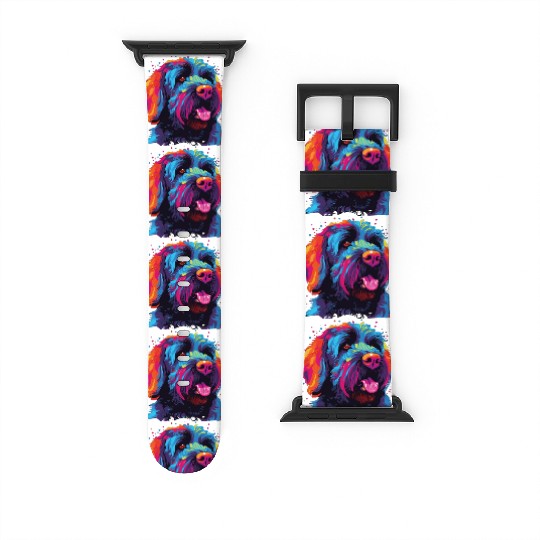 Colorful Russian Black Terrier Watch Bands For Apple Watch
