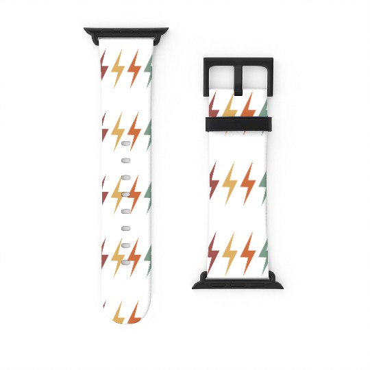 retro vintage colourful lightning Bolt Watch Bands For Apple Watch