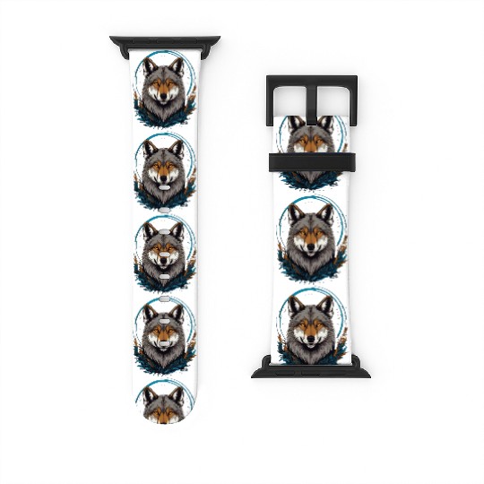 Flag Wolves July Howling Wolf Watch Bands For Apple Watch