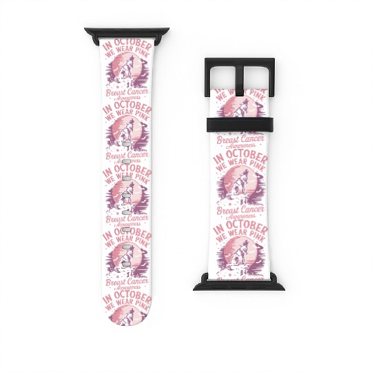 Breast Cancer Design - Wolf Watch Bands For Apple Watch