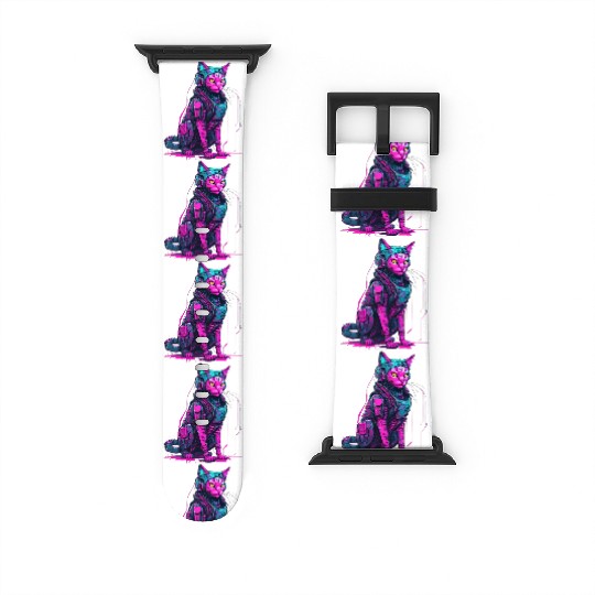 Cyber Warrior Cat Watch Bands For Apple Watch