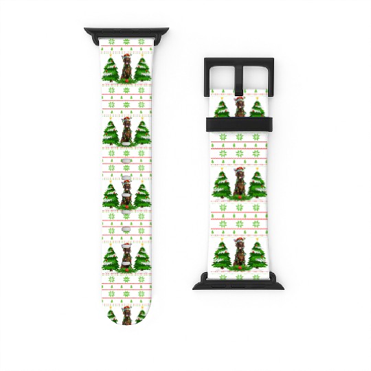 Irish Setter Dog Christmas Tree Lights Watch Bands For Apple Watch