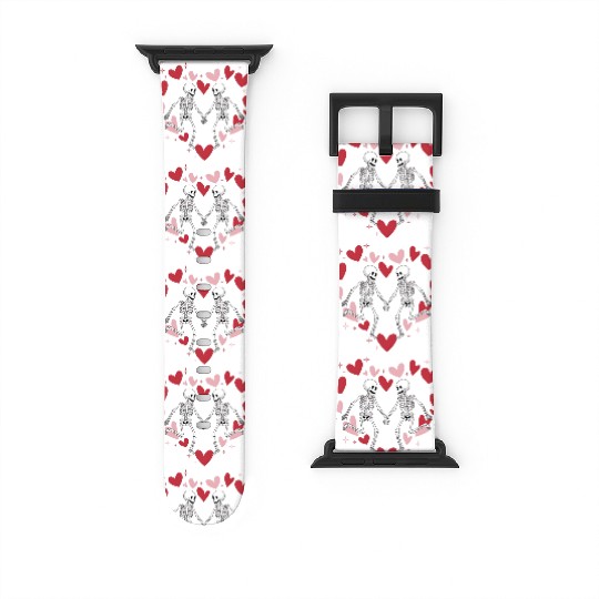 Coquette Valentine Dancing Skeleton Watch Bands For Apple Watch