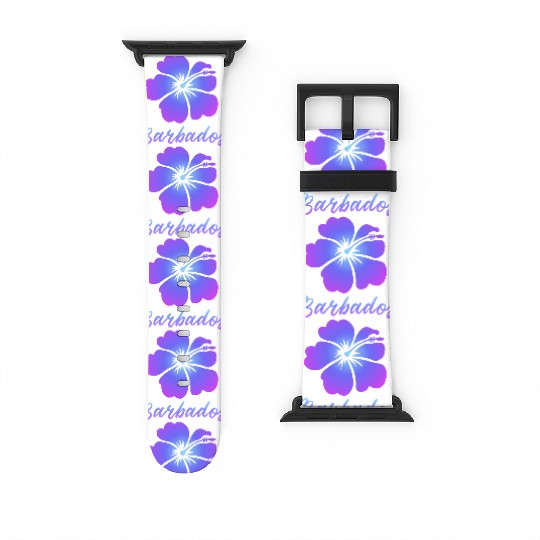 Barbados Hibiscus Watch Bands For Apple Watch