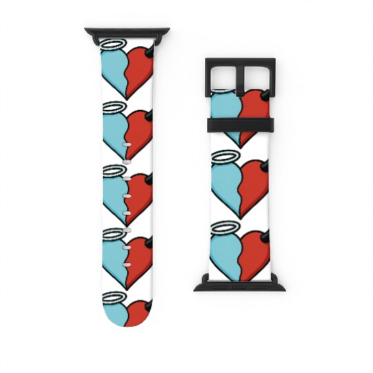 Divided Heart Good and Evil Contrast Angel, Devil Watch Bands For Apple Watch