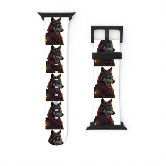 Mystical Wolf Chief Illustration Watch Bands For Apple Watch