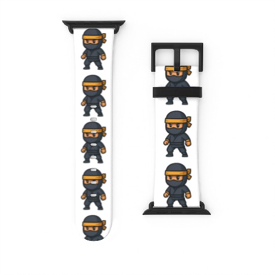Kawaii Ninja Character Illustration Watch Bands For Apple Watch
