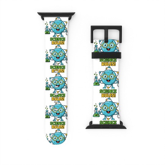 Cute Science Rocket Character Watch Bands For Apple Watch