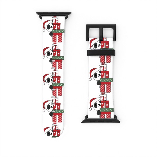 Panda Christmas Gift Winter Animals Pandas Watch Bands For Apple Watch