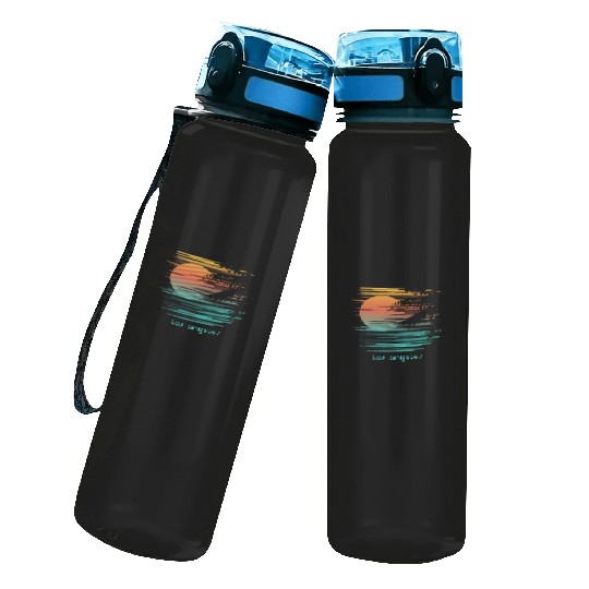 Artistic Los Angeles California Palm Tree Water Track Bottles