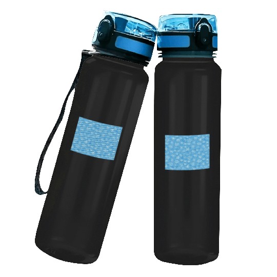 Pretty Light Blue Snowflakes Pattern Water Track Bottles