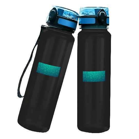 Turquoise Snowflakes Aesthetic Pattern Water Track Bottles