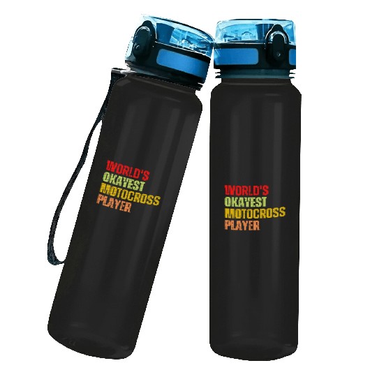 World's Okayest Pickleball Player Funny Sport Water Track Bottles