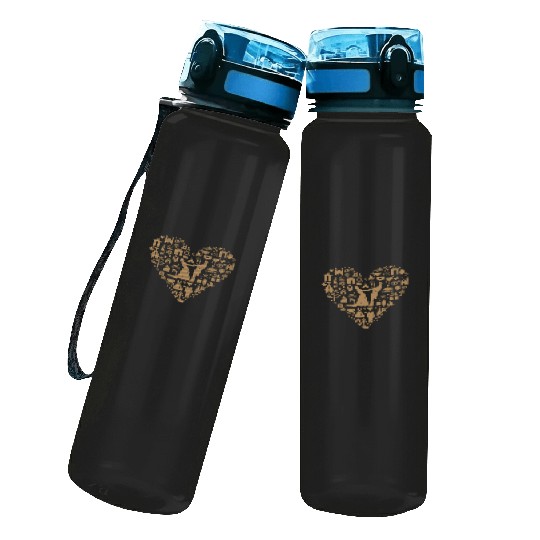 Wedding Marriage Bride and Groom Heart Cloud Water Track Bottles