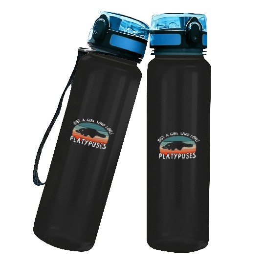 Girl Platypus Lover Illustration Animal Water Track Bottles