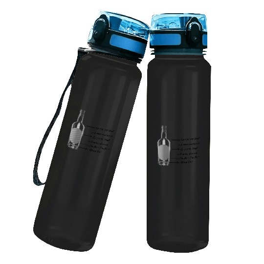 Funny Wine Bottle Synchronic, Drunk Man Diary. Water Track Bottles