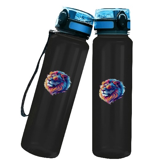 Lion with Glasses Hipster Lion Water Track Bottles