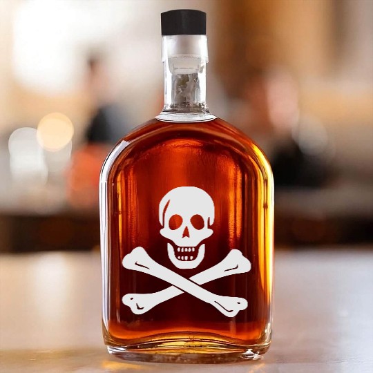 Skull and Crossbones Whiskey Bottles