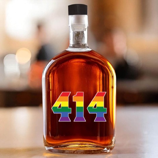 Gay Pride 414 Milwaukee Area Code Whiskey Bottles