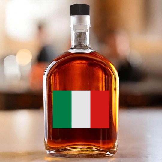 National Flag Of Italy Whiskey Bottles