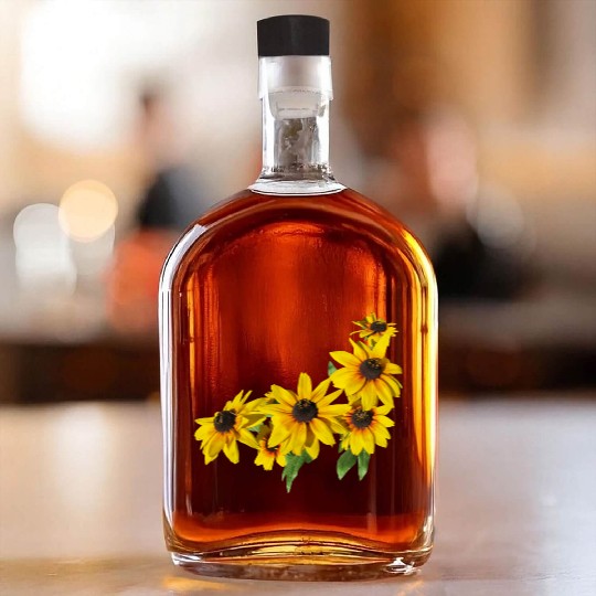 flowers lilies tulips orchids sunflower dahlia ger Whiskey Bottles