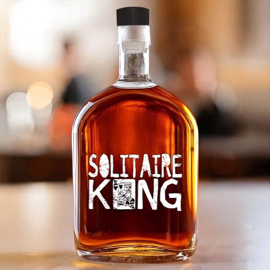 Solitaire King Card Games Fun Whiskey Bottles