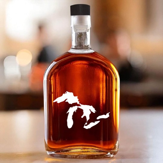 Great lakes white Whiskey Bottles