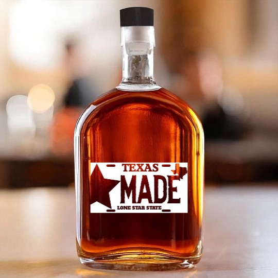 Texas - texas made lone star license plate Whiskey Bottles
