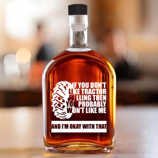 Tractor Pulling Farm Lover Whiskey Bottles