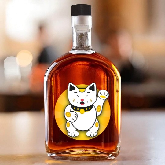 Maneki Neko - Japanese Lucky Cat Whiskey Bottles