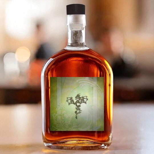 Awesome chinese dragon green colors Whiskey Bottles