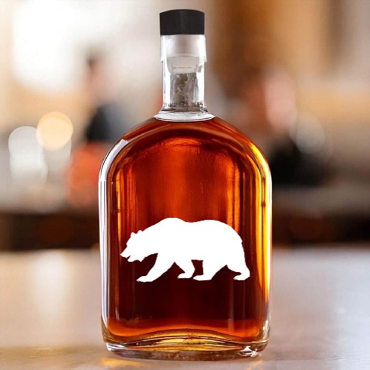 Bear Canada Wilderness Mother Nature Adventure Whiskey Bottles