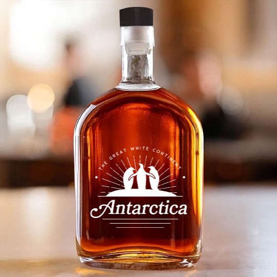 Antartica Penguins Great White Continent Whiskey Bottles