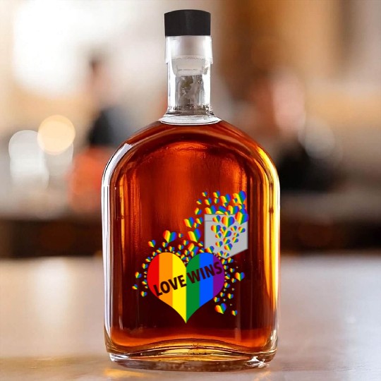 Love Wins Pride LGBTQ Community Pride Month Whiskey Bottles