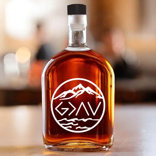 god is greater than highs and lows viking Whiskey Bottles