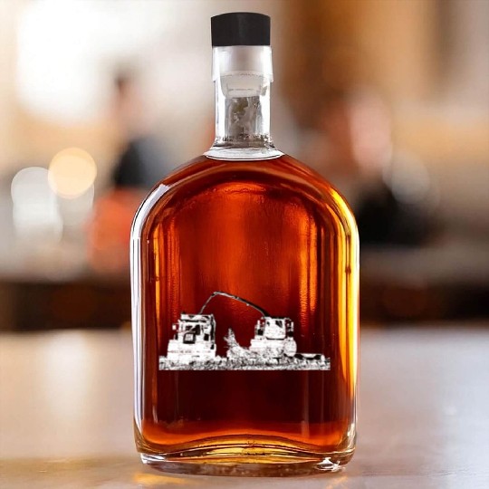 Corn chopper chopping corn maize farmer Whiskey Bottles