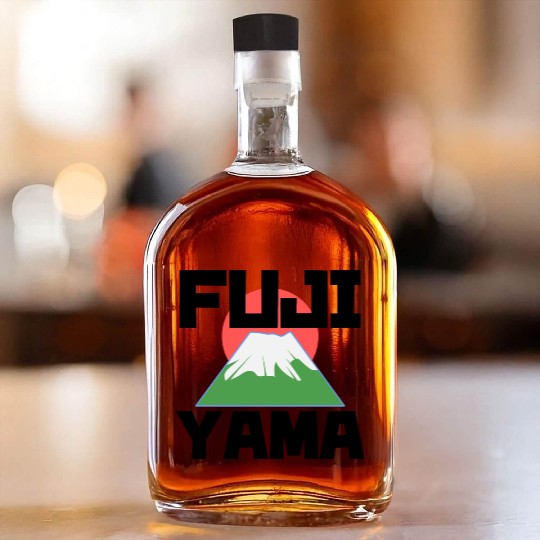 Mount Fuji Fujiyama Volcano Japan Whiskey Bottles